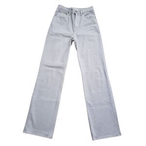 Abercrombie & Fitch 90s Relaxed High Rise Jeans Womens 24/00 Gray Denim Straight